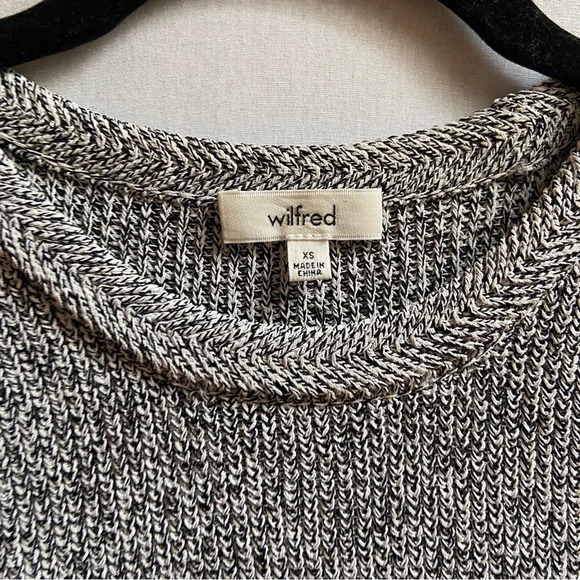 Wilfred Aritzia Palmier Grained Gray Tunic Sleeveless Side Slit Sweater Sz XS - Picture 7 of 11